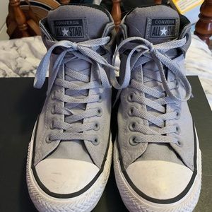 Grey mens converse high tops